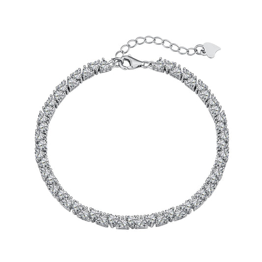 Crystal Heart Tennis Bracelet