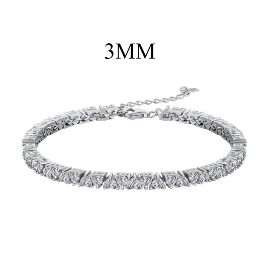 Crystal Heart Tennis Bracelet