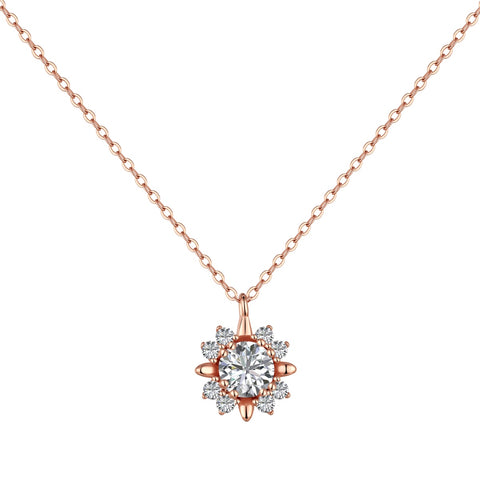 Solitaire Flower Necklace