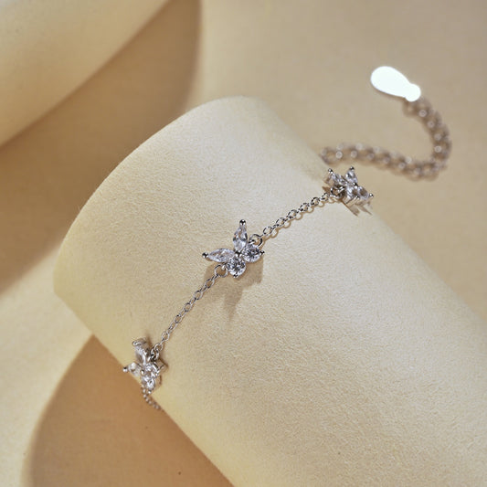 Three Butterfly Minimal Bracelet