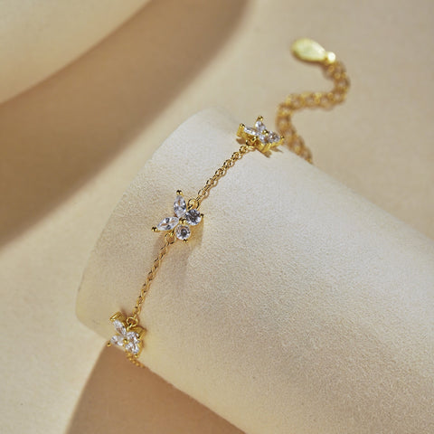 Three Butterfly Minimal Bracelet