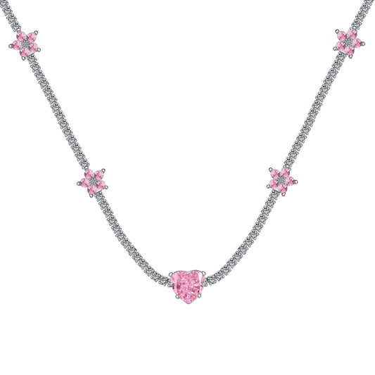 Victoria Pink Heart Necklace