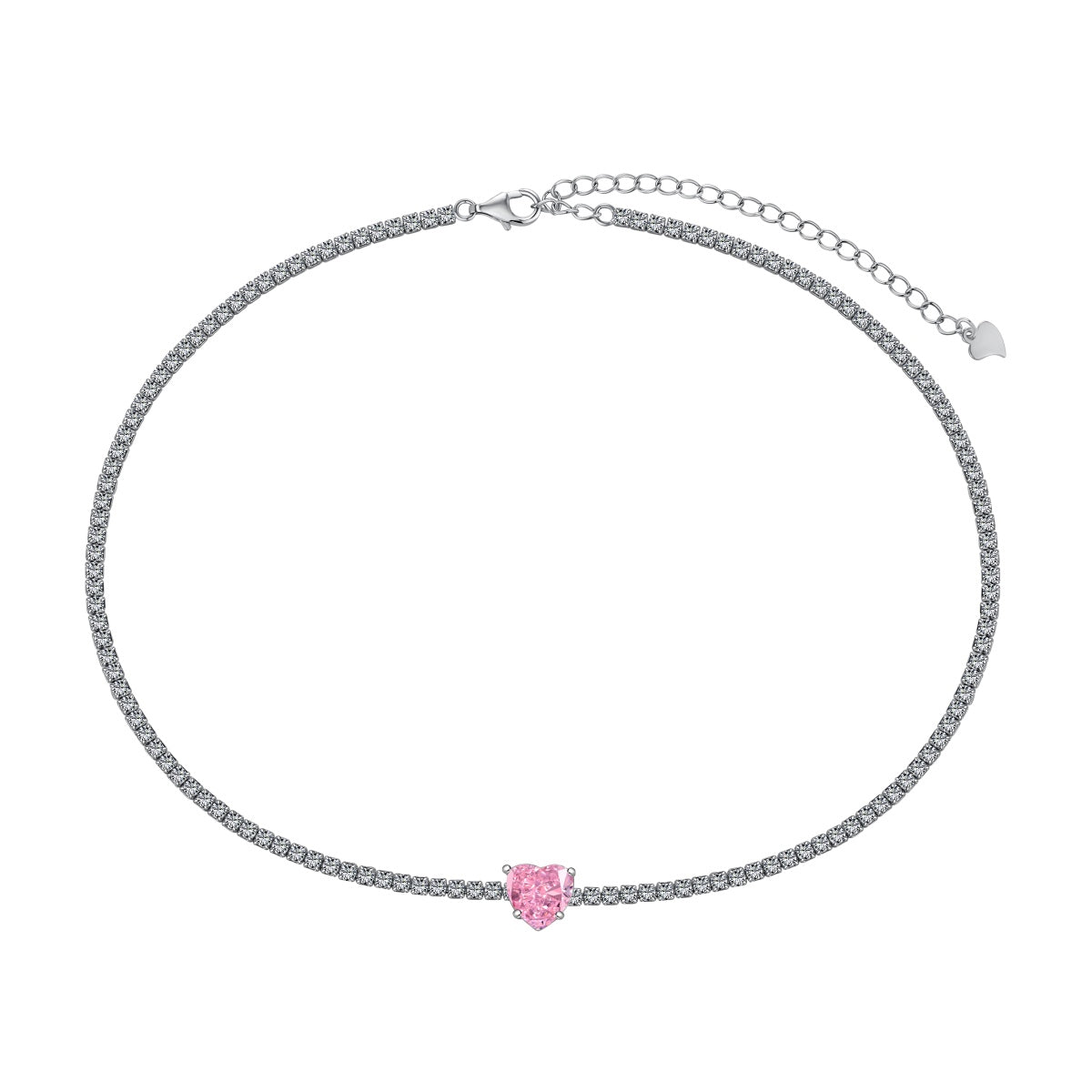 Victoria Pink Heart Necklace