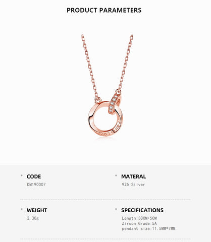 Fallen Love Zircon Necklace