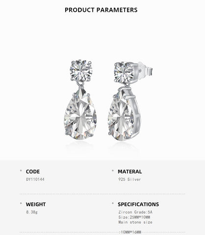 Solitaire Drop Earrings