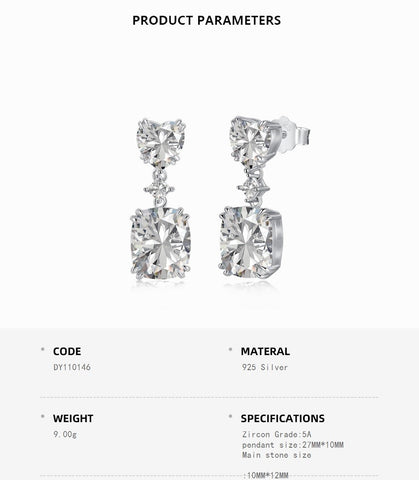 Solitaire Zircon Earrings