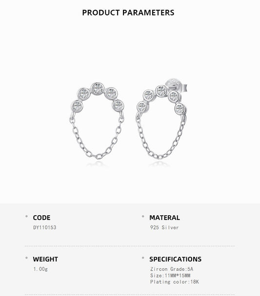 Hanging Zircon Studs