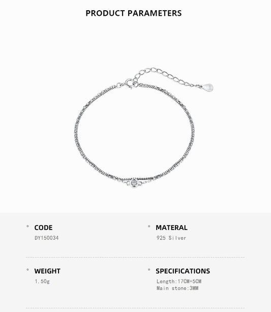 Solitaire Two Layer Bracelet