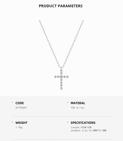 Moonrise Cross Zircon Necklace