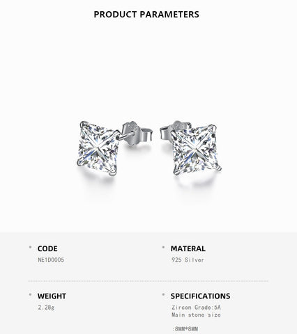 Solitaire Princess Studs