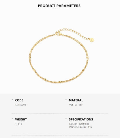 Two Layer Chain Anklet