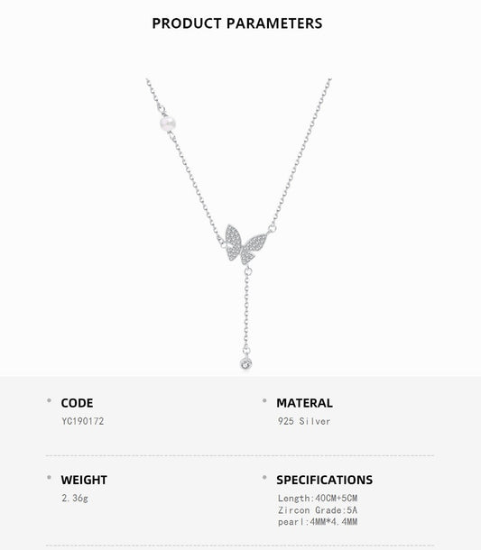 Butterfly Zircon Necklace