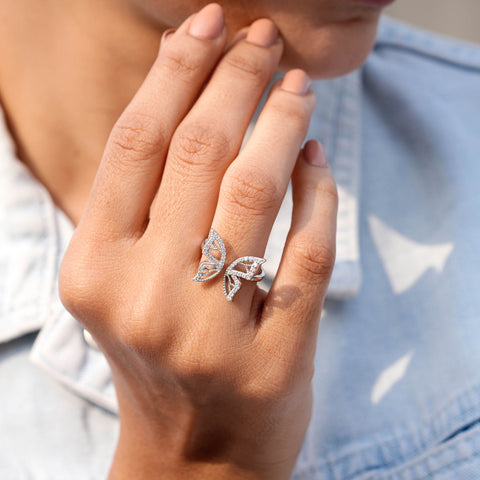 0.31 CT Zircon Premium Butterfly Fashion Ring