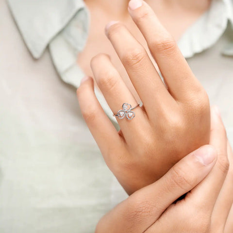 Trinity Bloom Diamond Ring