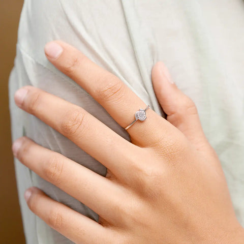Ethereal Flower Cluster Delicate Ring