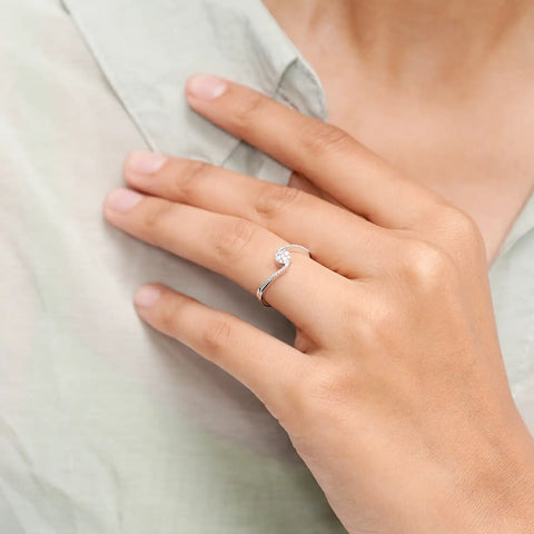 Wave Gleam Minimal Ring