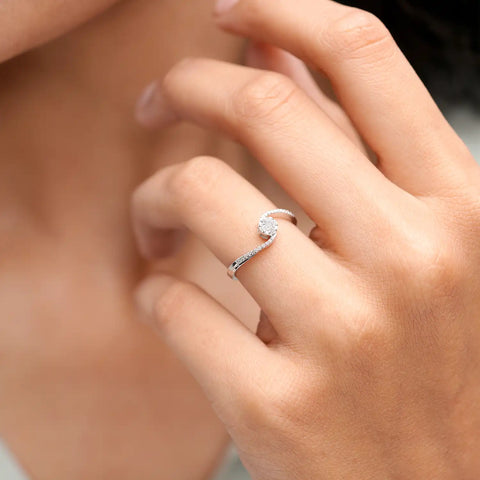 Wave Gleam Minimal Ring