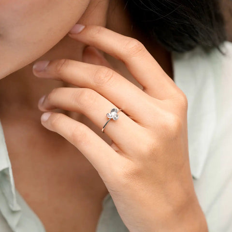 Halo Sparkle Delicate Ring