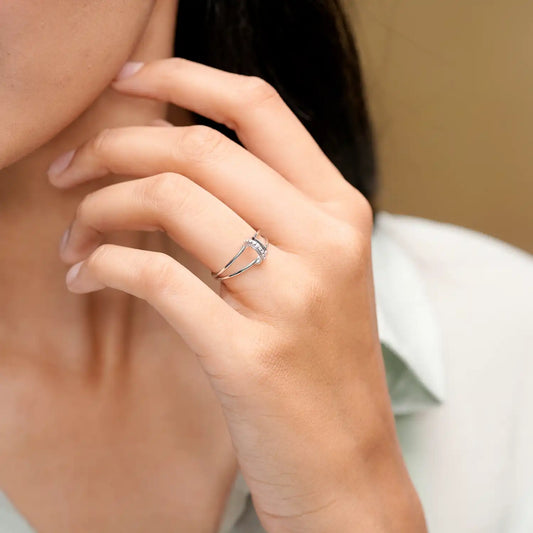 Moonkiss Petal Minimal Ring