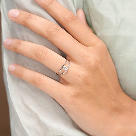 Moonkiss Petal Minimal Ring