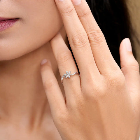 Floral Whirl Delicate Ring