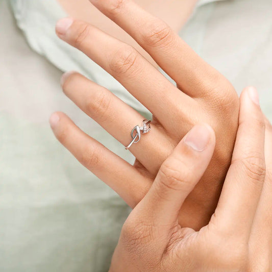 Double Swirl Delicate Ring