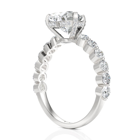 2.797 CT Round, Heart Cut Colorless Engagement Ring