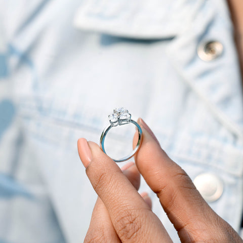 1.6 CT Oval, Pear, Cushion Square Cut Colorless Engagement Ring