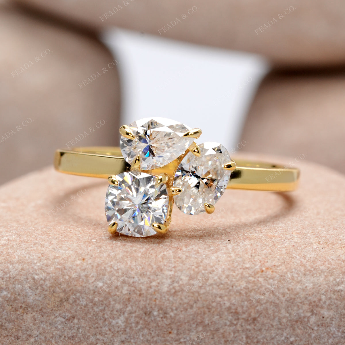 1.6 CT Oval, Pear, Cushion Square Cut Colorless Engagement Ring