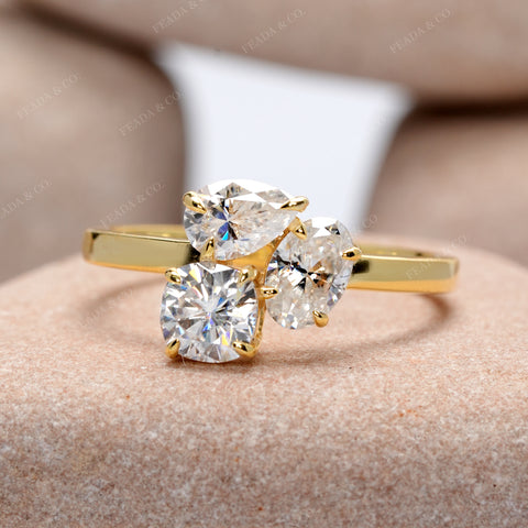 1.6 CT Oval, Pear, Cushion Square Cut Colorless Engagement Ring