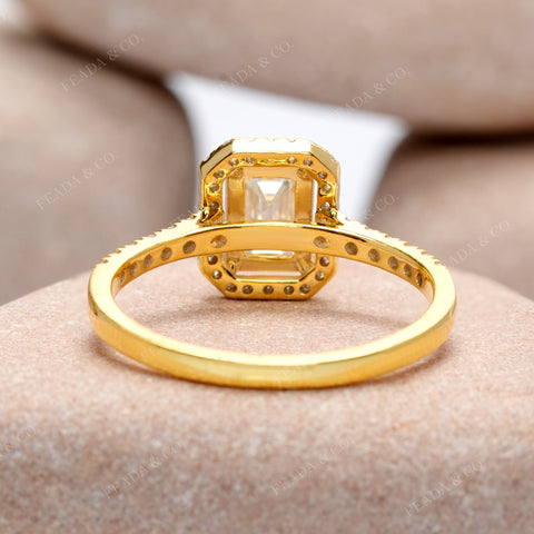 1.324 CT Round, Emerald Cut Colorless Engagement Ring