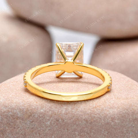 2.78 CT Round, Emerald Cut Colorless Engagement Ring