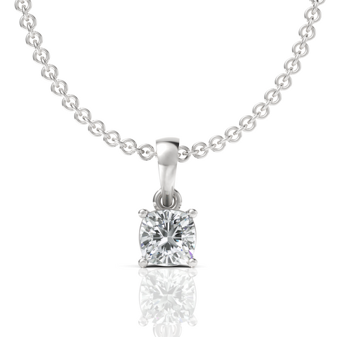 Cushion Moissanite Diamond Pendant