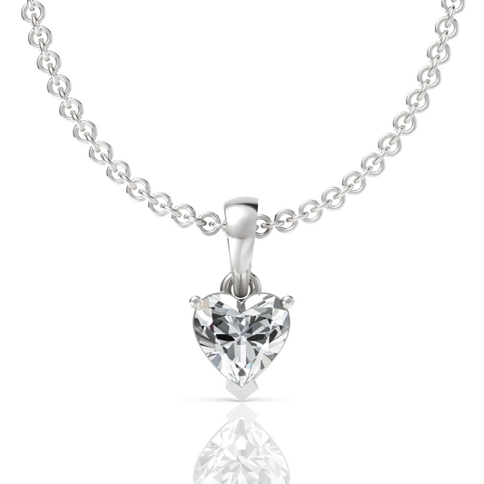 Heart Diamond Pendant | GRA & IDGL Certified Moissanite Diamonds