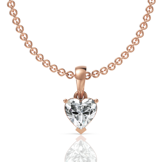 Heart Diamond Pendant | GRA & IDGL Certified Moissanite Diamonds