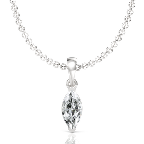 Marquise Moissanite Diamond Pendant