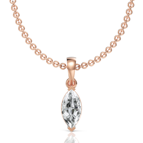 Marquise Moissanite Diamond Pendant