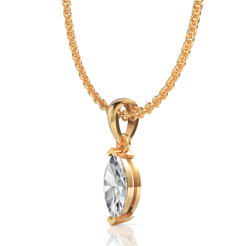 Marquise Moissanite Diamond Pendant