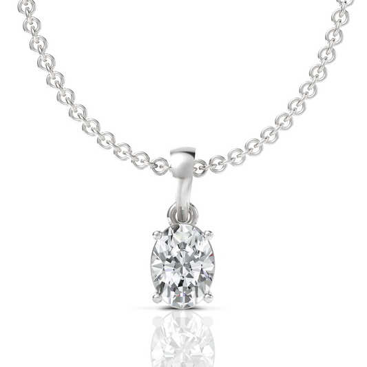 Oval Diamond Pendant | GRA & IDGL Certified Moissanite Diamonds