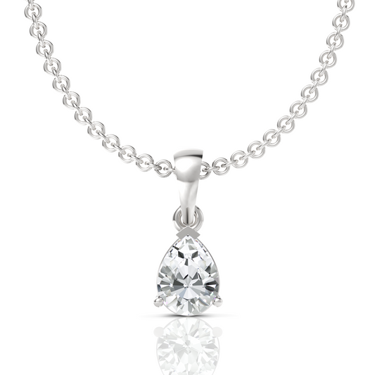 Pear Moissanite Diamond Pendant