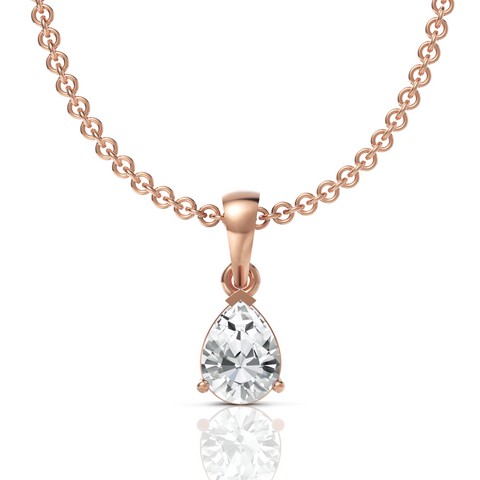 Pear Moissanite Diamond Pendant