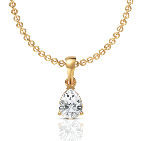 Pear Moissanite Diamond Pendant