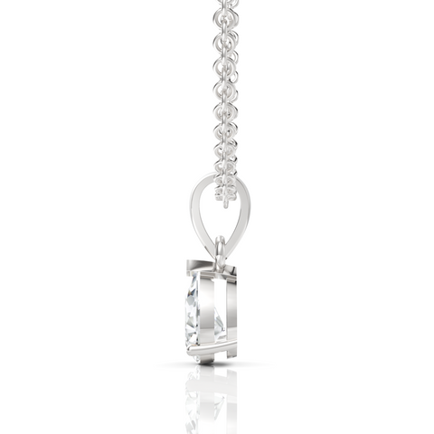 Pear Moissanite Diamond Pendant