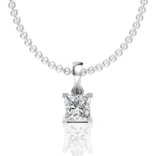 Princess Diamond Pendant | GRA & IDGL Certified Moissanite Diamonds