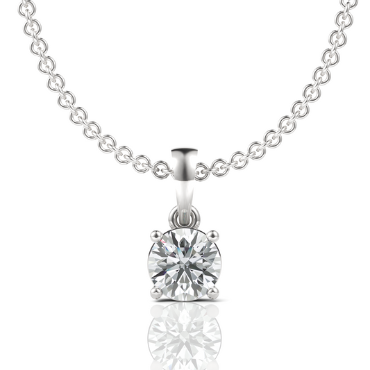 Round Diamond Pendant | GRA & IDGL Certified Moissanite Diamonds