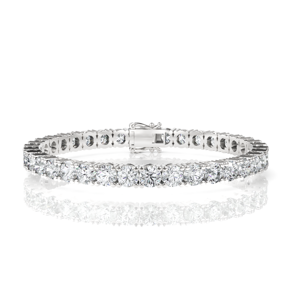 Round Cut Moissanite Tennis Bracelet