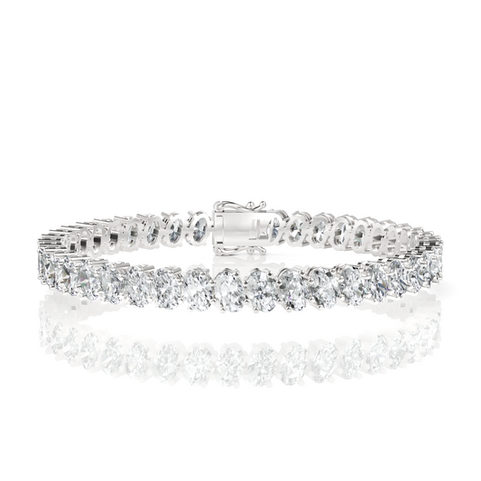 Oval Cut Moissanite Tennis Bracelet