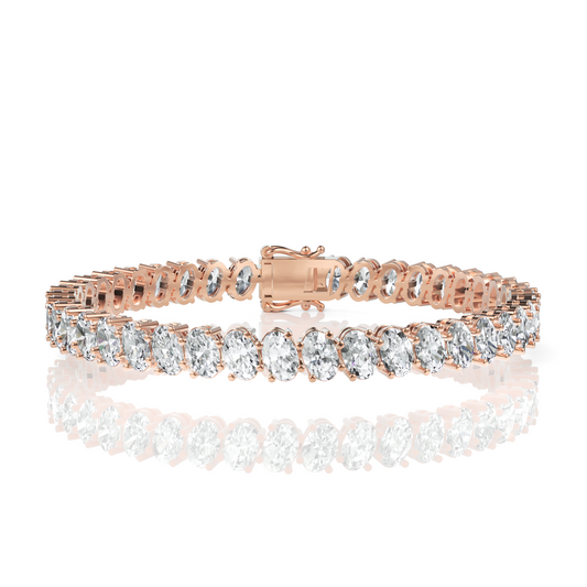 Oval Cut Moissanite Tennis Bracelet