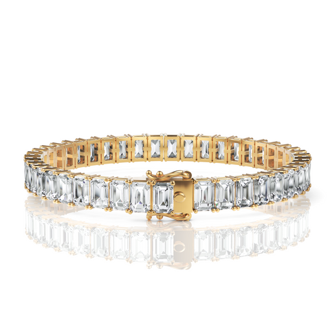 Emerald Cut Moissanite Tennis Bracelet