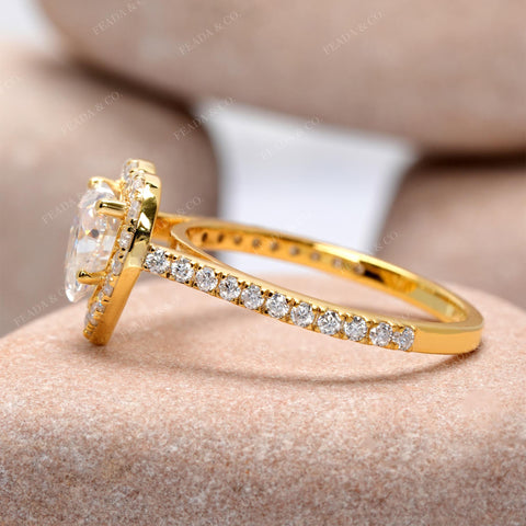 1.73 CT Round, Heart Cut Colorless Engagement Ring